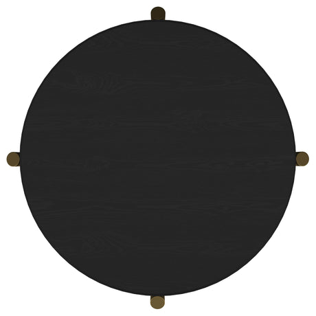  Coaster Furniture Arini 706197 Round Side Table With Storage Shelf - Black IMAGE 7