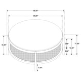 Coaster Furniture Arini 706198 Round Coffee Table With Storage Shelf - Black IMAGE 9