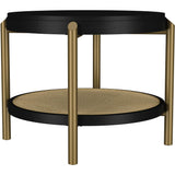  Coaster Furniture Arini 706198-S2 2-piece Round Coffee and End Table Set - Black IMAGE 3