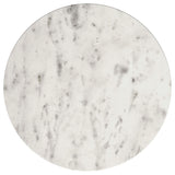  Coaster Furniture Haven 706207 Round Genuine White Marble Top Side Table - Black IMAGE 5