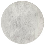  Coaster Furniture Haven 706208 Round Genuine White Marble Top Coffee Table - Black IMAGE 4