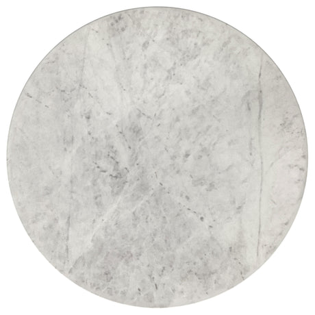  Coaster Furniture Haven 706208 Round Genuine White Marble Top Coffee Table - Black IMAGE 4