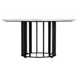 Coaster Furniture Haven 706208-S2 2-piece Round Marble Coffee and End Table Set - Black IMAGE 3