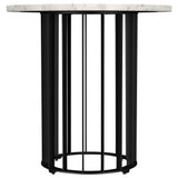  Coaster Furniture Haven 706208-S3 3-piece Round Marble Coffee and End Table Set - Black IMAGE 4