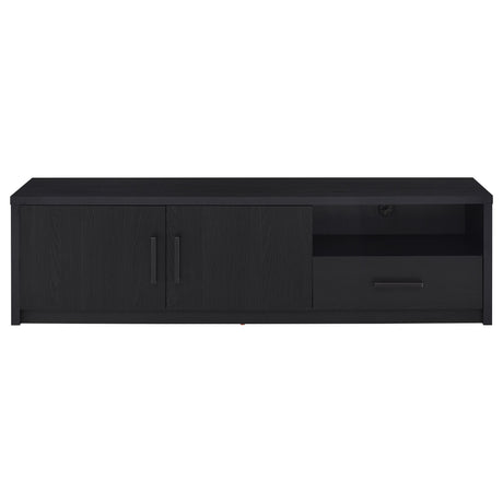  Coaster Furniture Murray 706213 70-inch 2-door TV Stand Media Console - Black IMAGE 1