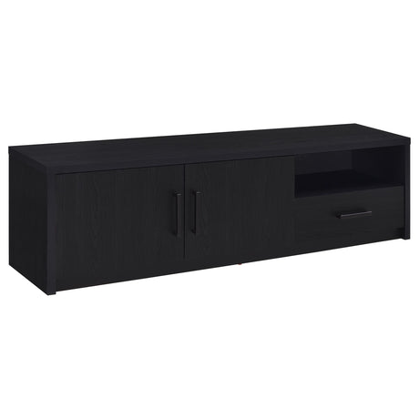  Coaster Furniture Murray 706213 70-inch 2-door TV Stand Media Console - Black IMAGE 2