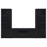  Coaster Furniture Winfield 706222-SET 3-piece Entertainment Center 60-inch TV Stand - Black IMAGE 1