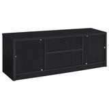  Coaster Furniture Winfield 706222-SET 3-piece Entertainment Center 60-inch TV Stand - Black IMAGE 4