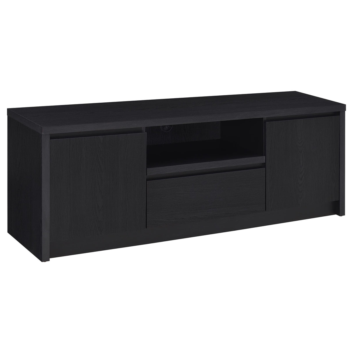  Coaster Furniture Winfield 706222-SET 3-piece Entertainment Center 60-inch TV Stand - Black IMAGE 7
