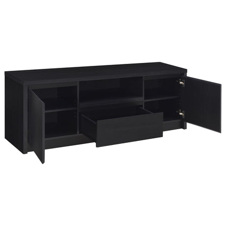  Coaster Furniture Winfield 706222-SET 3-piece Entertainment Center 60-inch TV Stand - Black IMAGE 9