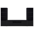  Coaster Furniture Winfield 706223-SET 3-piece Entertainment Center 78-inch TV Stand - Black IMAGE 1