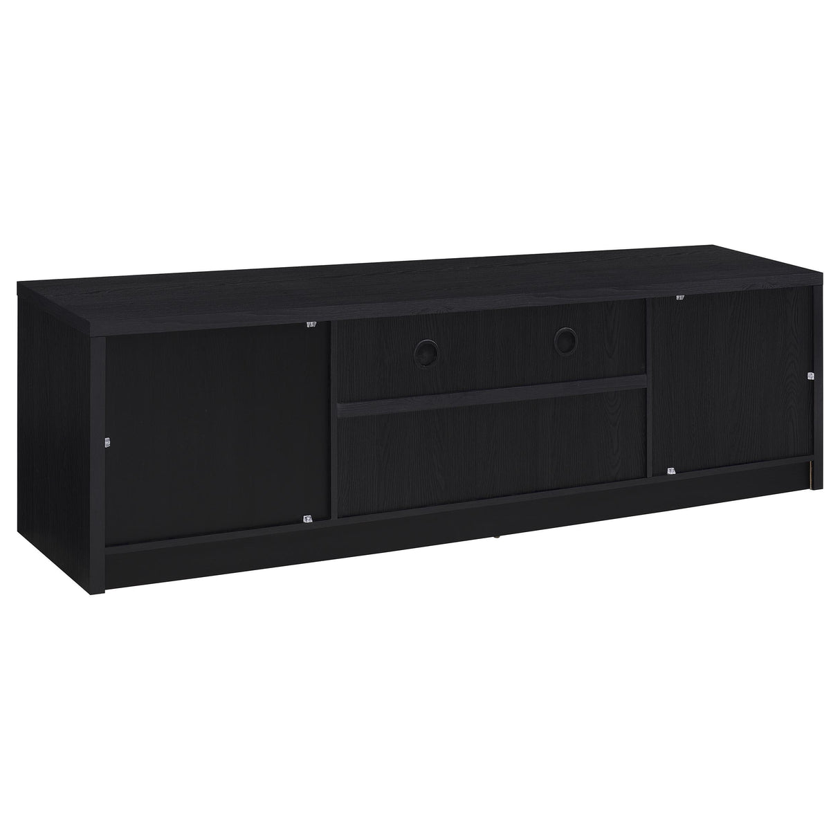  Coaster Furniture Winfield 706223-SET 3-piece Entertainment Center 78-inch TV Stand - Black IMAGE 4