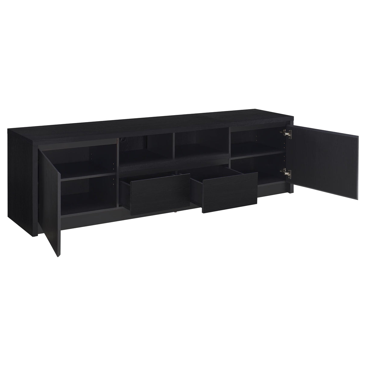  Coaster Furniture Winfield 706223-SET 3-piece Entertainment Center 78-inch TV Stand - Black IMAGE 7