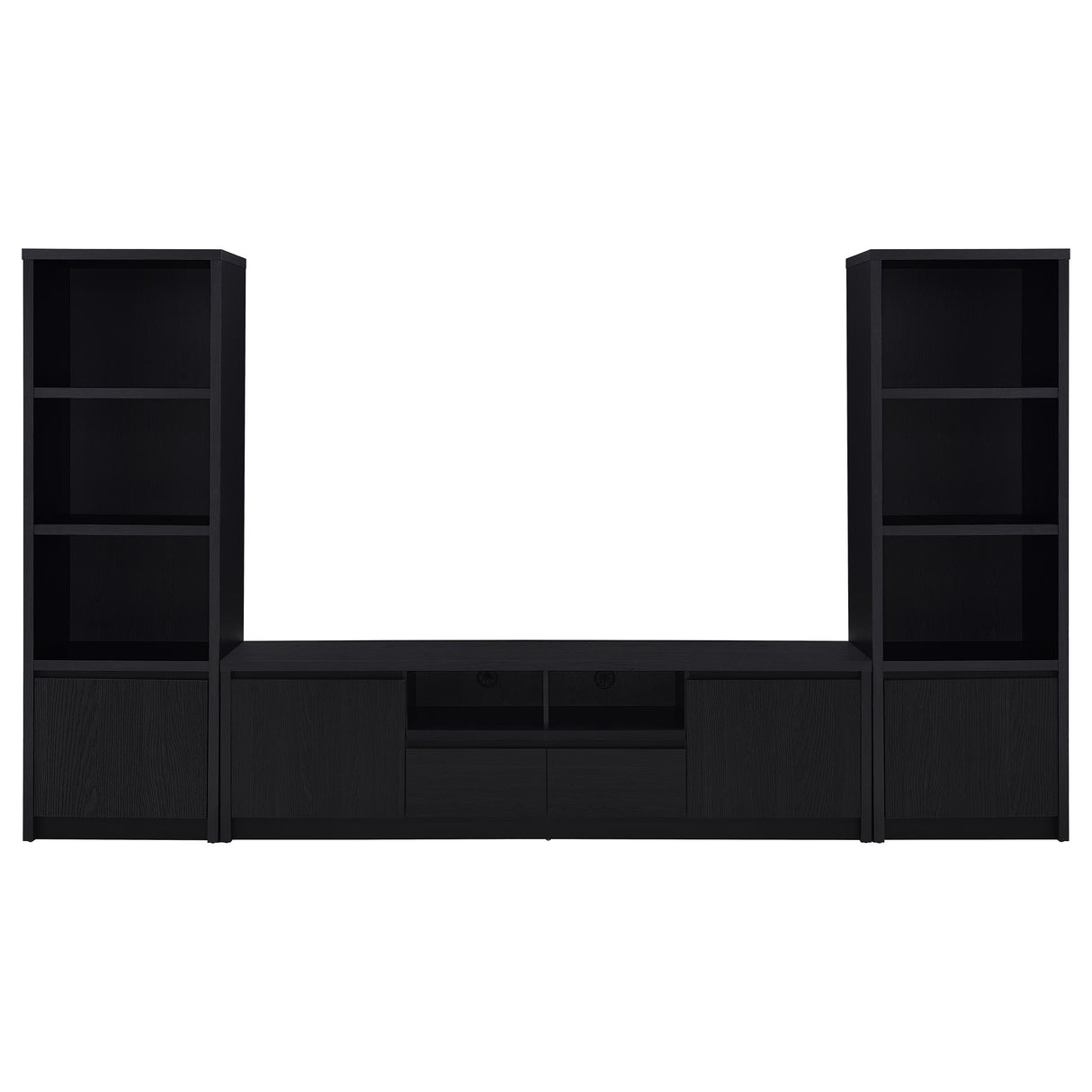 Coaster Furniture Winfield 706224 3-shelf Media Tower Entertainment Pier - Black IMAGE 12