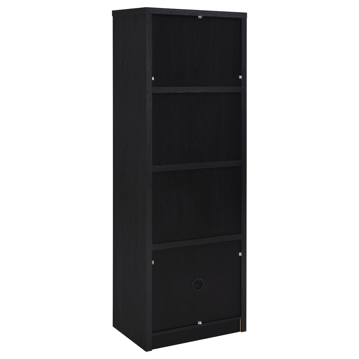  Coaster Furniture Winfield 706224 3-shelf Media Tower Entertainment Pier - Black IMAGE 7