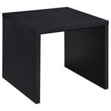  Coaster Furniture Knapp 706227 Engineered Wood Square End Table - Black IMAGE 1