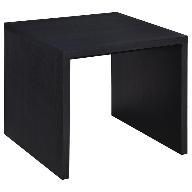  Coaster Furniture Knapp 706227 Engineered Wood Square End Table - Black IMAGE 1