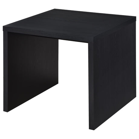  Coaster Furniture Knapp 706227 Engineered Wood Square End Table - Black IMAGE 2