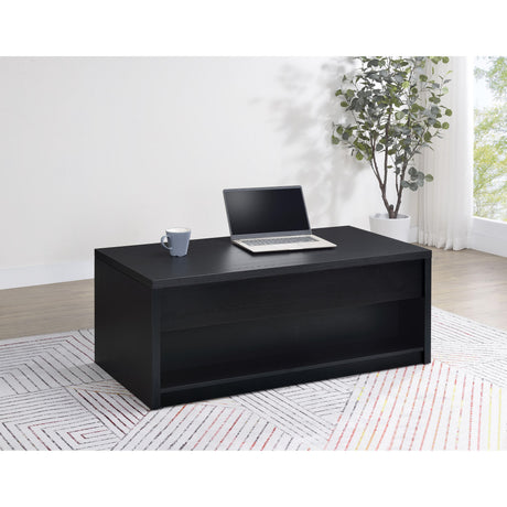  Coaster Furniture Knapp 706228 Lift Top Coffee Table with Dual Drawers - Black IMAGE 9