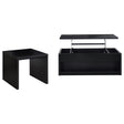  Coaster Furniture Knapp 706228-S2 2-piece Lift Top Coffee Table Set - Black IMAGE 1