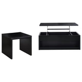  Coaster Furniture Knapp 706228-S2 2-piece Lift Top Coffee Table Set - Black IMAGE 1