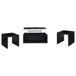  Coaster Furniture Knapp 706228-S3 3-piece Lift Top Coffee Table Set - Black IMAGE 1