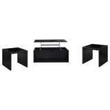  Coaster Furniture Knapp 706228-S3 3-piece Lift Top Coffee Table Set - Black IMAGE 1