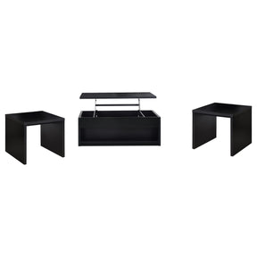 Coaster Furniture Knapp 706228-S3 3-piece Lift Top Coffee Table Set - Black IMAGE 1