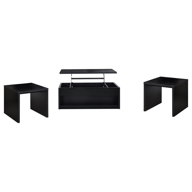  Coaster Furniture Knapp 706228-S3 3-piece Lift Top Coffee Table Set - Black IMAGE 1