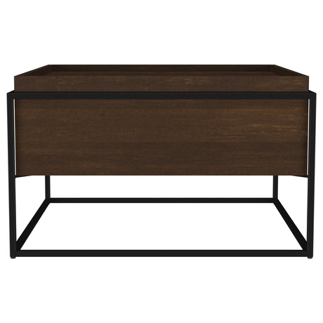  Coaster Furniture Fulton 706238 30-inch Square Mango Wood Coffee Table - Dark Brown IMAGE 1
