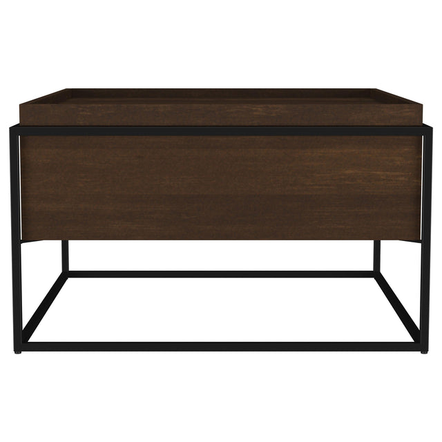  Coaster Furniture Fulton 706238 30-inch Square Mango Wood Coffee Table - Dark Brown IMAGE 1