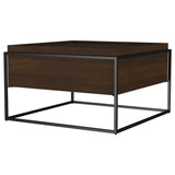  Coaster Furniture Fulton 706238 30-inch Square Mango Wood Coffee Table - Dark Brown IMAGE 4