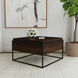  Coaster Furniture Fulton 706238 30-inch Square Mango Wood Coffee Table - Dark Brown IMAGE 6
