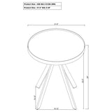  Coaster Furniture Briggs 706257 Round Marble Printed Glass Top Side Table - White IMAGE 8