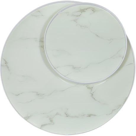  Coaster Furniture Briggs 706258 Round Marble Printed Glass Top Coffee Table - White IMAGE 10