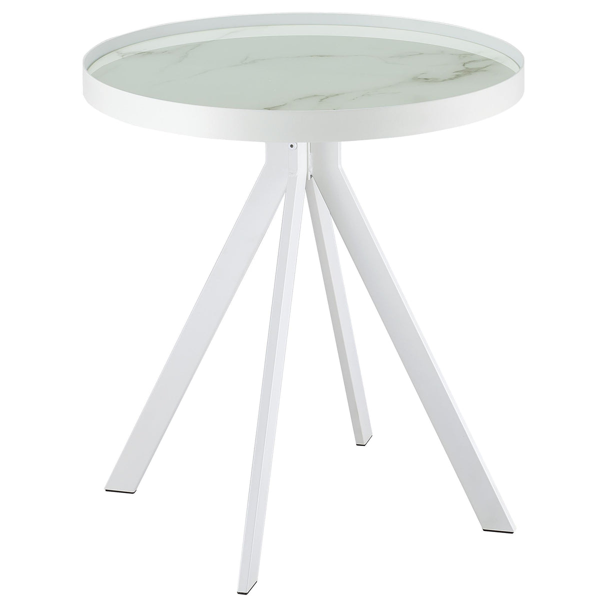 Coaster Furniture Briggs 706258-S2 2-piece Round Coffee and End Table Set - White IMAGE 10