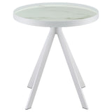  Coaster Furniture Briggs 706258-S3 3-piece Round Coffee and End Table Set - White IMAGE 3