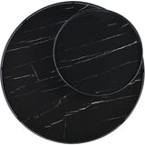  Coaster Furniture Briggs 706268 Round Marble Printed Glass Top Coffee Table - Black IMAGE 10