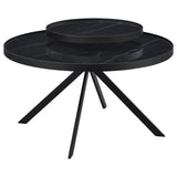  Coaster Furniture Briggs 706268-S3 3-piece Round Coffee and End Table Set - Black IMAGE 4