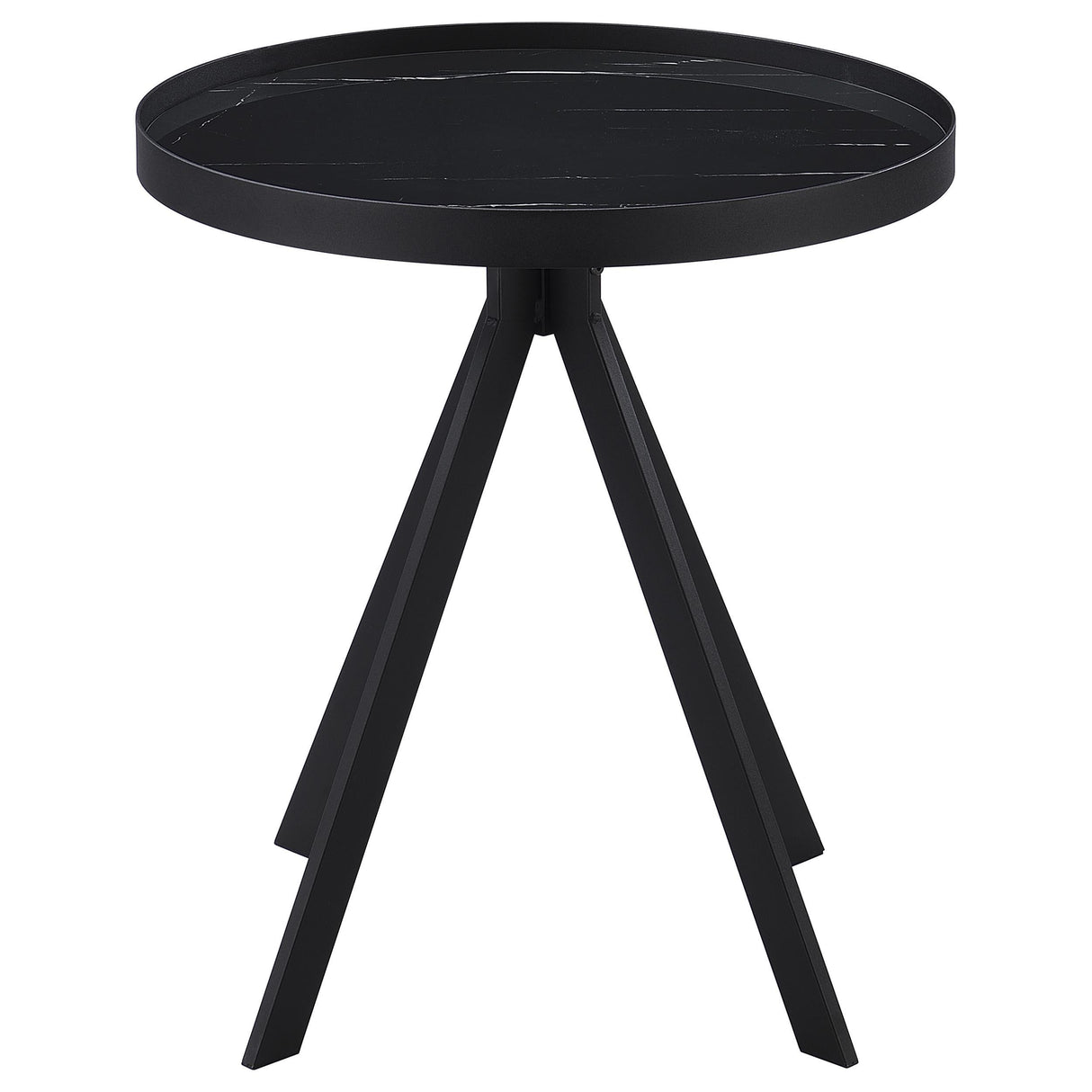  Coaster Furniture Briggs 706268-S3 3-piece Round Coffee and End Table Set - Black IMAGE 9