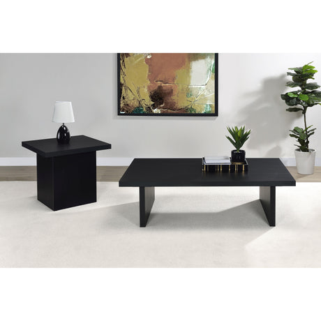  Coaster Furniture Max 706277 Square Engineered Laminate Side Table - Black IMAGE 9