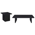  Coaster Furniture Max 706278-S2 2-piece Rectangular Coffee and End Table Set - Black IMAGE 1