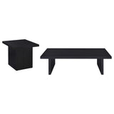  Coaster Furniture Max 706278-S2 2-piece Rectangular Coffee and End Table Set - Black IMAGE 1