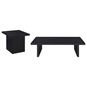  Coaster Furniture Max 706278-S2 2-piece Rectangular Coffee and End Table Set - Black IMAGE 1