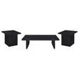  Coaster Furniture Max 706278-S3 3-piece Rectangular Coffee and End Table Set - Black IMAGE 1