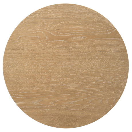  Coaster Furniture Ottowa 706297 Round Wood End Table with Shelf - Light Oak IMAGE 10