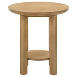  Coaster Furniture Ottowa 706298-S3 3-piece Round Wood Coffee Table Set - Light Oak IMAGE 10