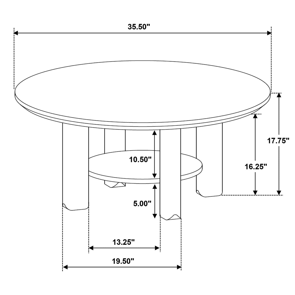  Coaster Furniture Ottowa 706298-S3 3-piece Round Wood Coffee Table Set - Light Oak IMAGE 11