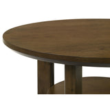  Coaster Furniture Ottowa 706308 35-inch Round Wood Coffee Table - Brown IMAGE 4