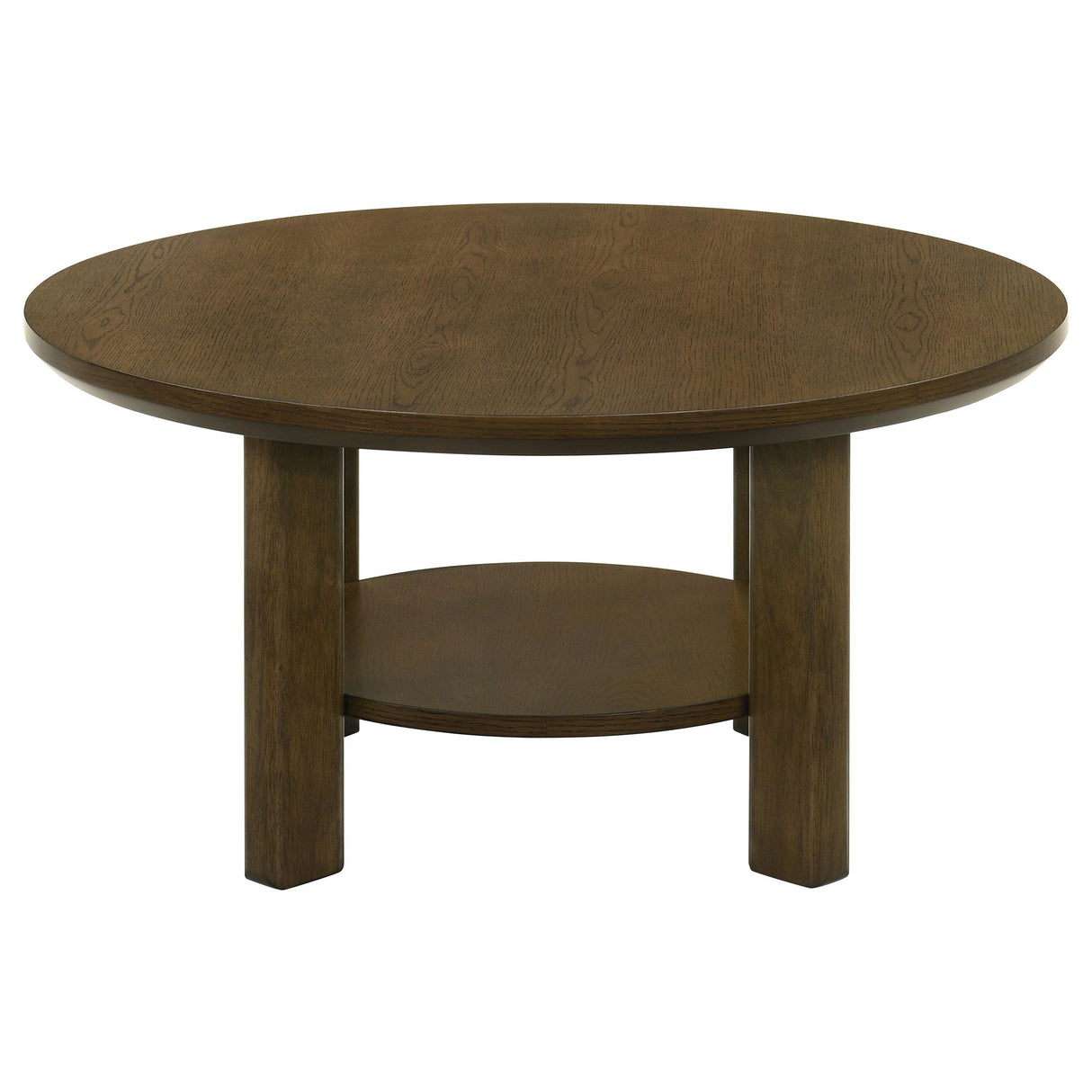  Coaster Furniture Ottowa 706308 35-inch Round Wood Coffee Table - Brown IMAGE 5